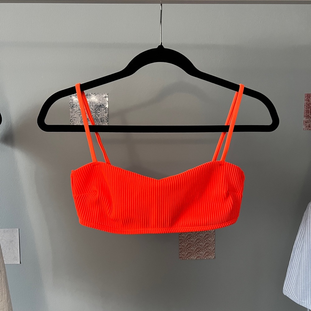 Neon orange bikini top